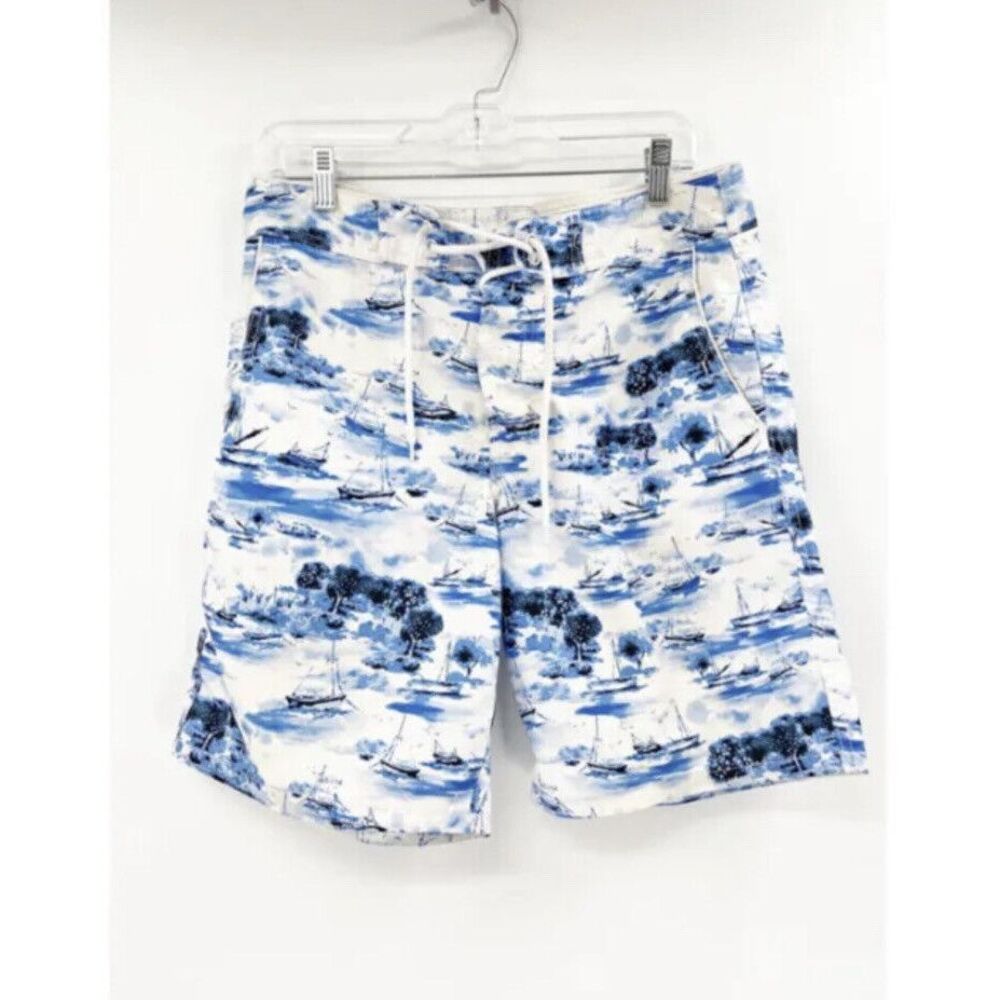 Bonobos Swim Shorts Mens 32‎ x 9" Blue Board Trunks Casual Tropical Beach